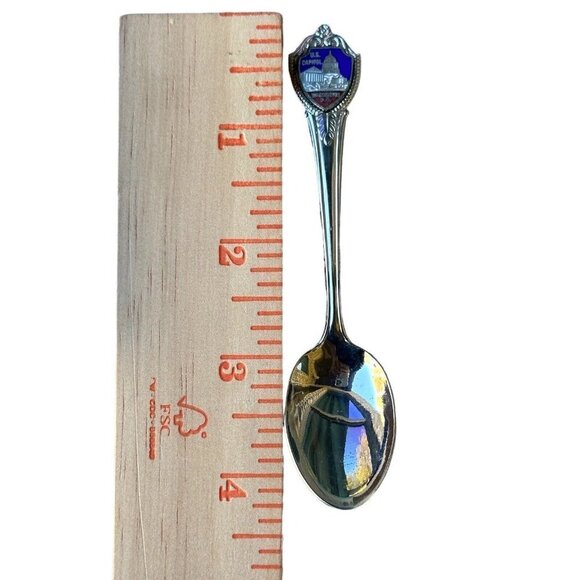 US Capitol Washington DC Souvenir Spoon Sterling Silver Vintage Collector 12.6 g - Picture 3 of 10